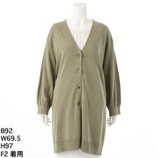 ラ・クープ(LACOUPE)の【洗える】V開きボタンロングカーディガン　【日本製】