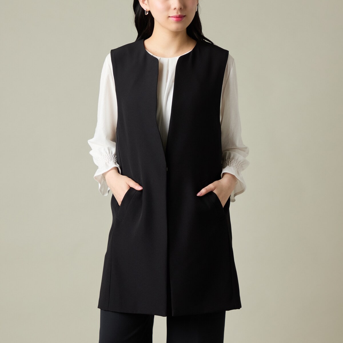 洗える】ストレッチロングジレ | ラ・クープ(LACOUPE) | マルイウェブ