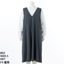 【洗える】Vネックジャンパースカート