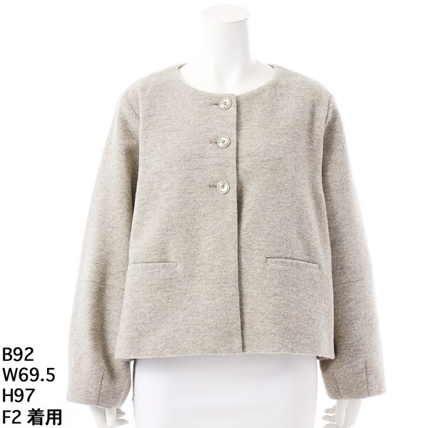 パラスパレス　アイボリー ノーカラージャケット ノーカラージャケット｜Fleur de lis