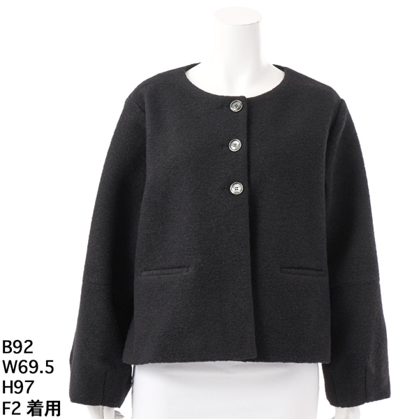 【美品】大きいサイズ　LACOUPE ツイード風ノーカラージャケット ツイードノーカラージャケット | ラ・クープ(LACOUPE) | マルイウェブ