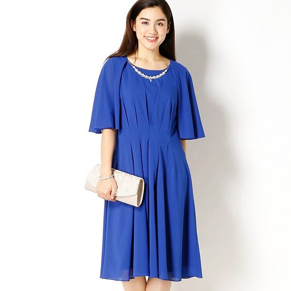 ラ・クープ（LACOUPE）/【大きいサイズ】【結婚式】ケープスリーブワンピース 大きいサイズ】【結婚式】ケープスリーブワンピース | ラ・クープ