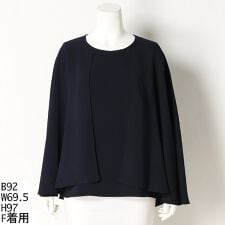 【大きいサイズ】ケープ付きブラウス