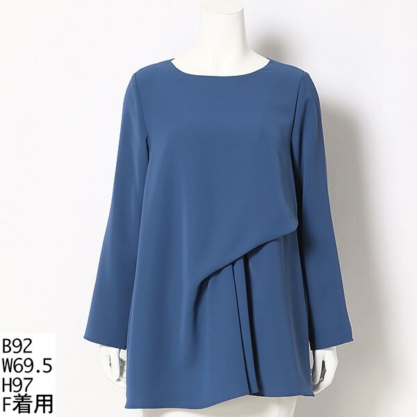 大きいサイズ】アシメタックギャザーブラウス | ラ・クープ(LACOUPE