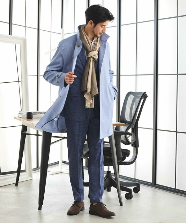 universal products スタンドカラー CT T/Rバーズアイストレッチスタンドカラーコート | ユニオンステーション