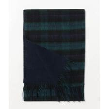 カシミヤ混チェックマフラー