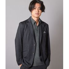 【セットアップ着用可】メランジプリントポンチテーラードジャケット