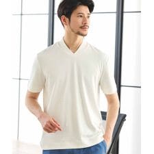 シルケットポンチVネックジャケT