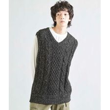 ネップアランケーブルベスト