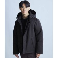 【撥水加工】2WAYツイル中綿アーミーフーデッドジャケット