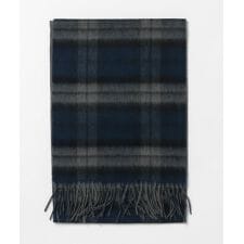 カシミア混リバーシブルチェックマフラー