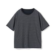 リバーシブルボーダーTシャツ〈ストレッチ・ハンドウォッシャブル・接触冷感〉