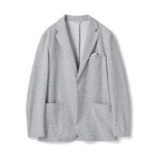 〈洗える〉ハニカムMIXテーラードジャケット