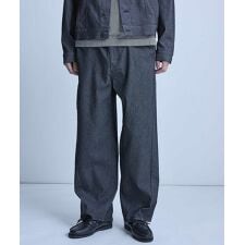 メッシュデニムカーブパンツ〈ストレッチ・軽量・ハンドウォッシャブル・通気性〉