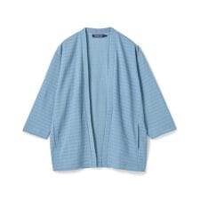 シアー7分袖ボタンレスカーディガン＜ストレッチ・ハンドウォッシャブル・接触冷感・通気性＞