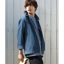 ユニオンステーション(UNION STATION)のラウンドカラーシャツブルゾン[7分袖]