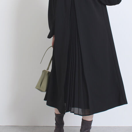 洗える M 4l カットジョーゼットバックプリーツワンピース インシード Incede ファッション通販 マルイウェブチャネル