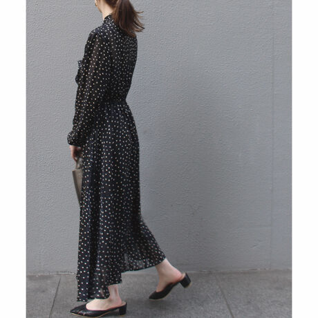 M 4l 洗える シアーランダムストライプドットワンピース インシード Incede 5318 ファッション通販 マルイウェブチャネル