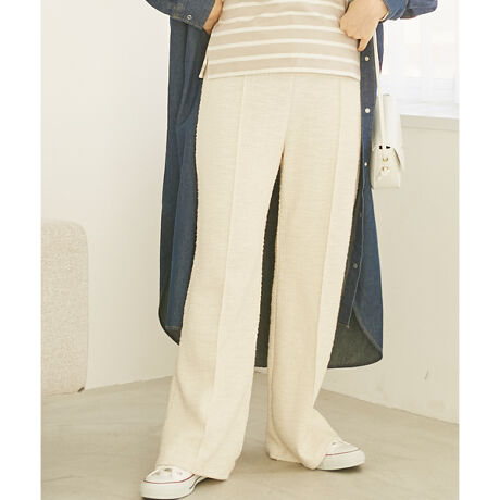 Aw新作入荷 M L Ll 3l 4l 洗える ラメカットツイード ワイドパンツ インシード Incede ファッション通販 マルイウェブチャネル