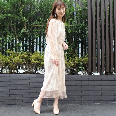 洗える S 4l チュール刺繍ロング丈ワンピース インシード Incede ファッション通販 マルイウェブチャネル