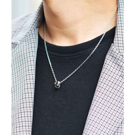 Lh For Gift Day Night フェザーダブルリングネックレス シルバー925 ライオンハート Lion Heart 1ne211a0bk ファッション通販 マルイウェブチャネル