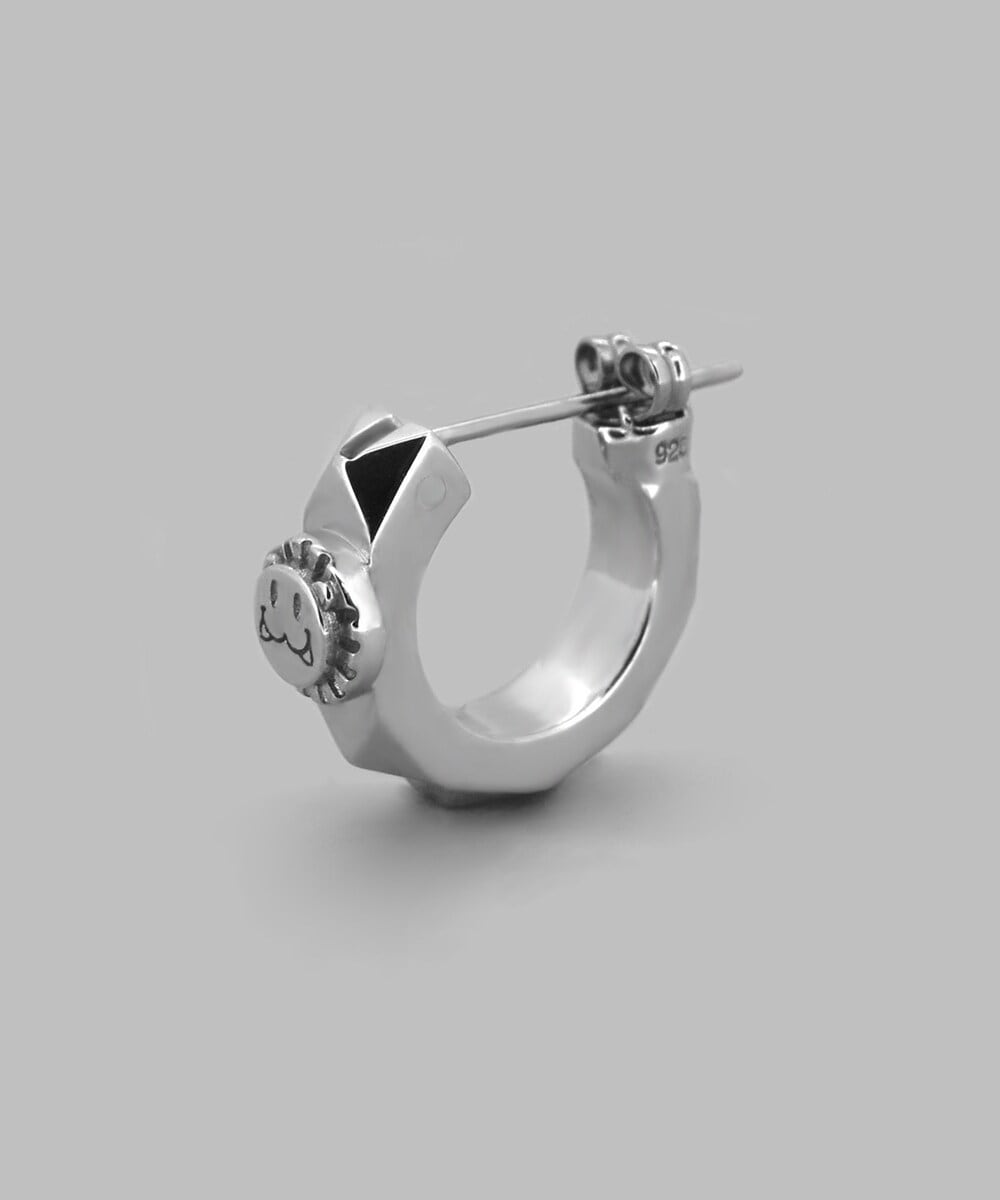 ライオンハート LEO クロッシングピアス ビーズリング シルバー925 片耳用 1点売り メンズ ブランド LION HEART