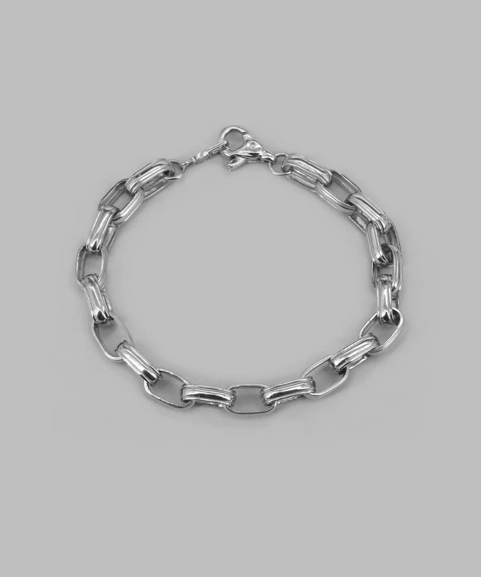 誤差はご容赦下さいませLION HEART Silver Link Bracelet 925