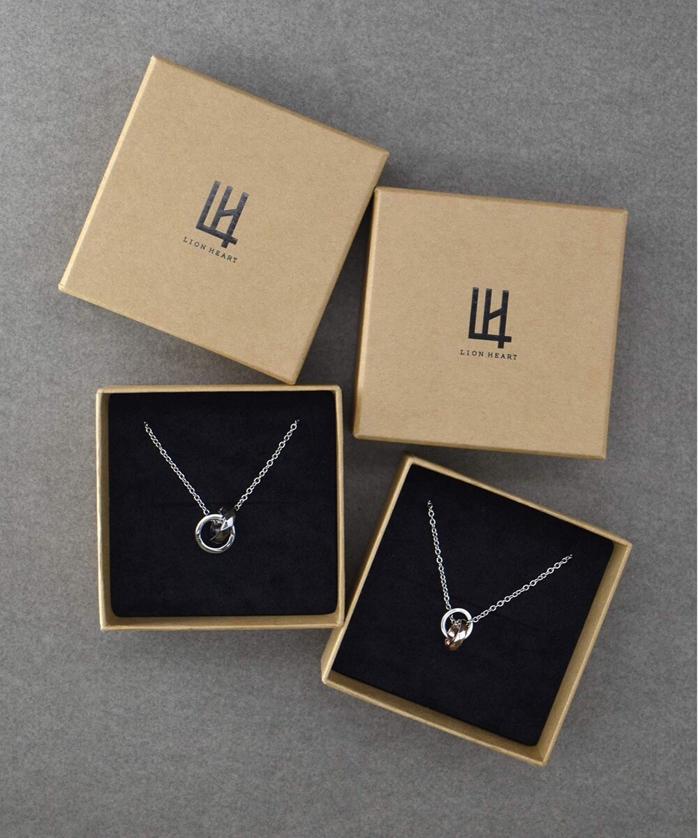 LH for Gift “THE EDGE”カッティングダブルリングペアネックレス