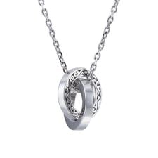 【限定展開】LH-1ワイドタテガミダブルリングネックレス/シルバー/ステンレス金属アレルギー対応