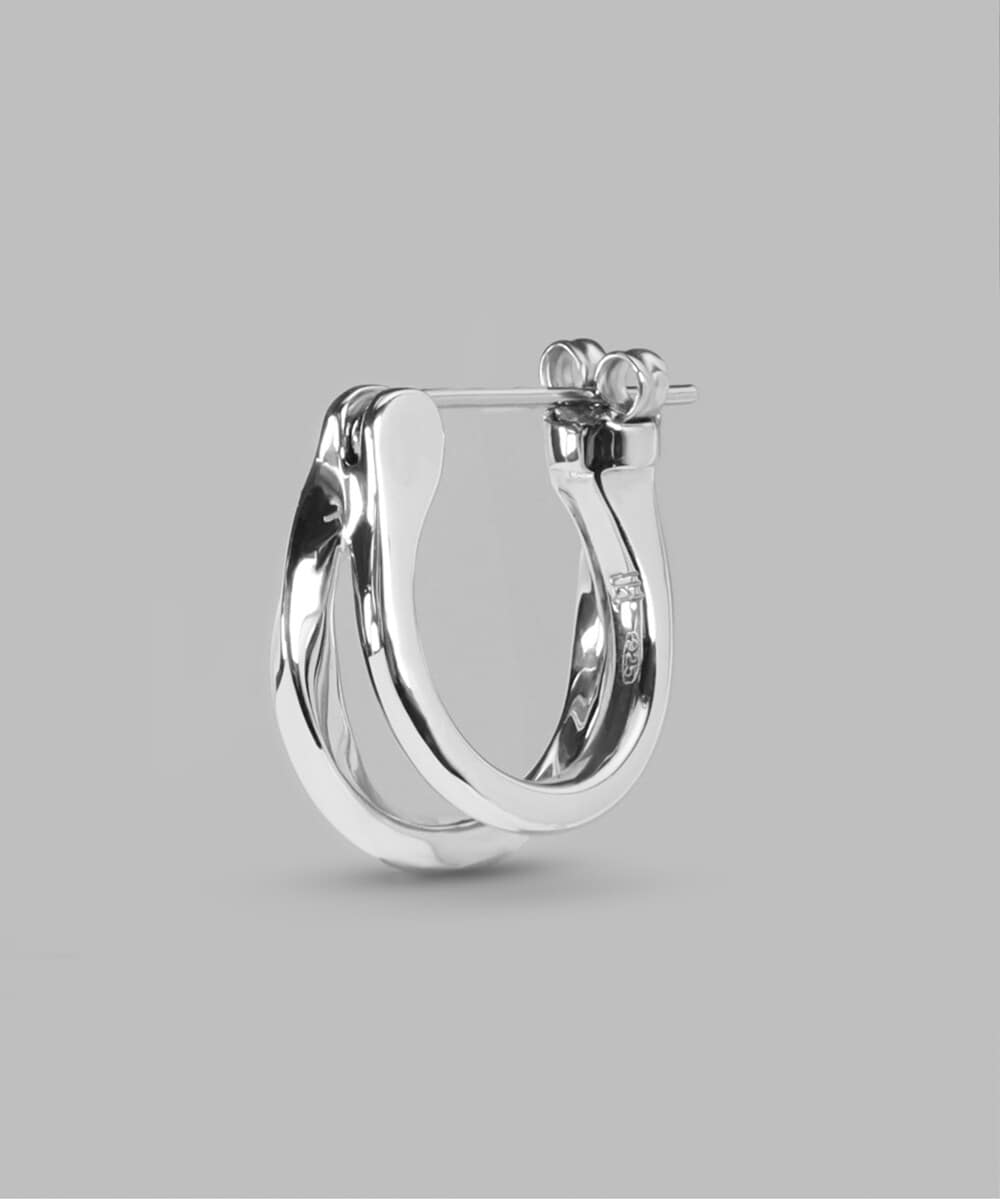 LH for Gift クロッシングピアス/オーバーラッピングツイスト/シルバー