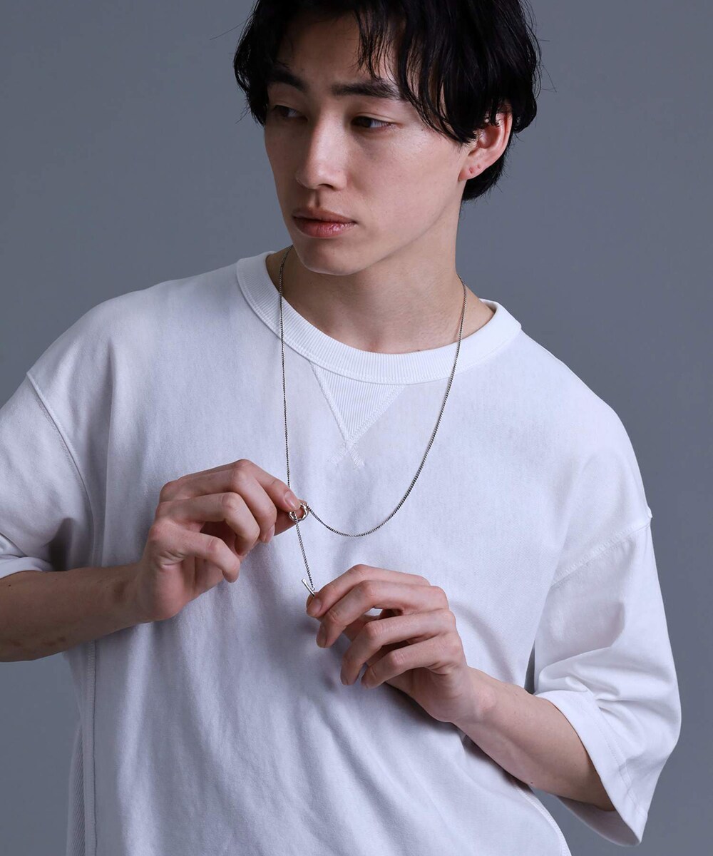 Marland backus チャーム付きシルバーネックレス Marland Backusのシルバー Chrome チャームネックレスがセール中