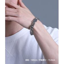 【限定展開】LH-1チャンキーチェーンブレスレットB/カットキヘイ/ステンレス 金属アレルギー対応