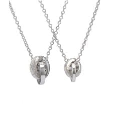 LH“SAND”ダブルリングペアネックレス/シルバー925