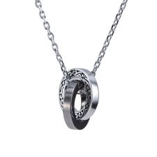 【限定展開】LH-1ワイドタテガミダブルリングネックレス/コンビ/ステンレス 金属アレルギー対応