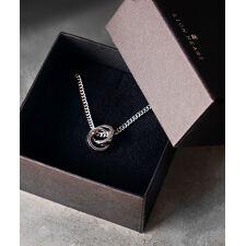 【限定展開/限定BOX付き】LH-1ダブルリングネックレス/シグネチャー/ステンレス金アレ対応