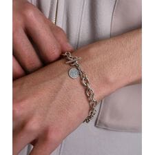 LH ボリュームチェーンブレスレット/レオコイン/マンテルタイプ/シルバー925