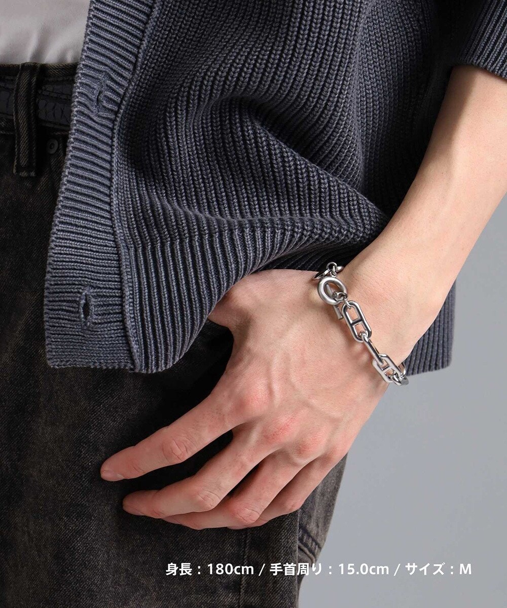 DIESEL Dx1535040 シルバー ブレスレット DX1535040 Stainless Steel Chain Bracelet｜シルバー