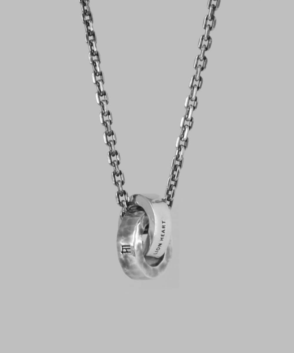 LH for Gift 槌目ダブルリングネックレス/シルバー925