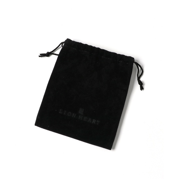 LH For Gift レザーブレスレット/ロゴ/ブラックレザーコード シルバー