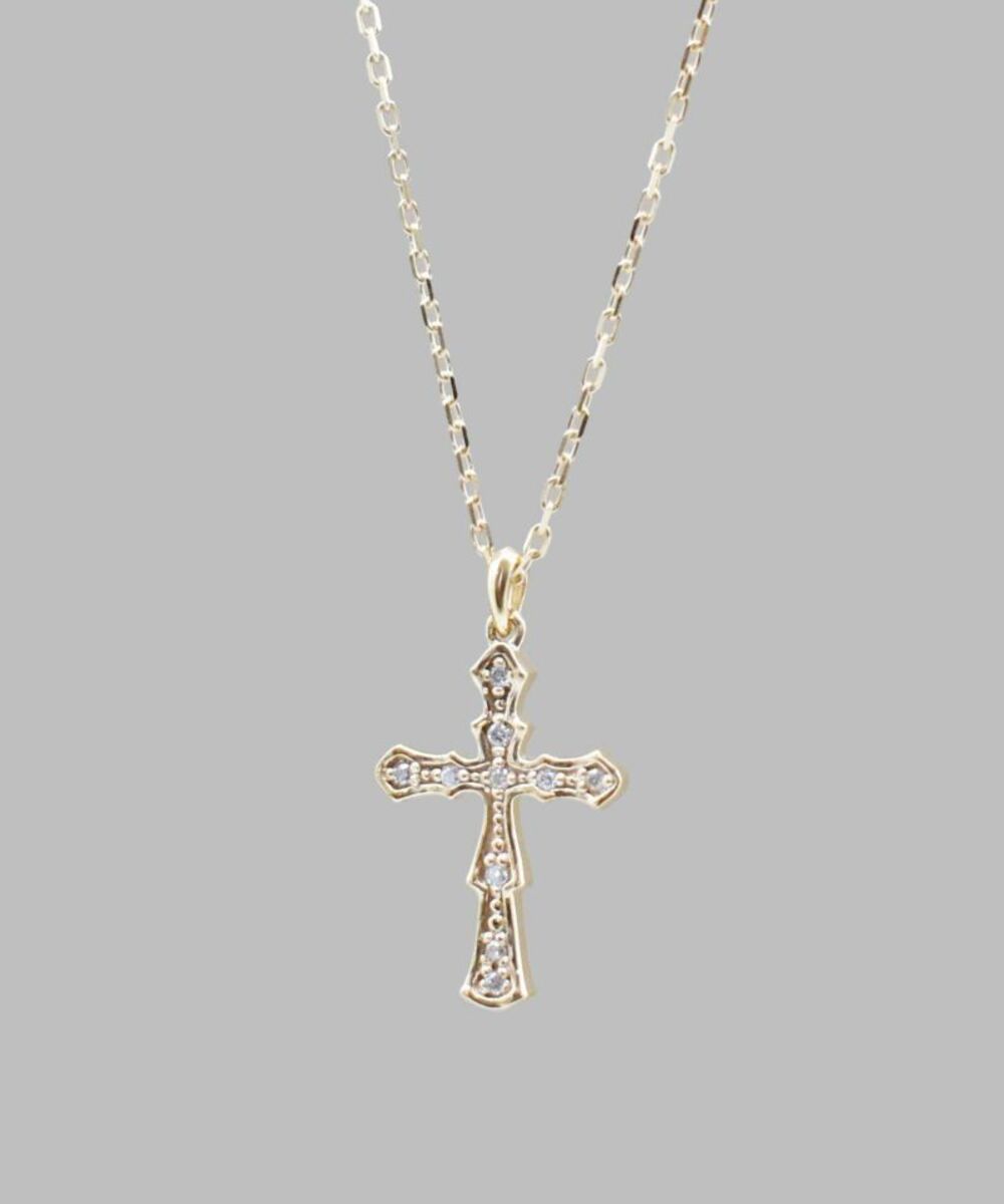 LH Petite Modern ヴィクトリアンクロスプチネックレス/K10