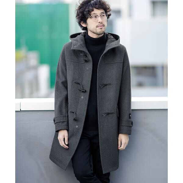 SUPER100’S 　メルトンロングダッフルコート