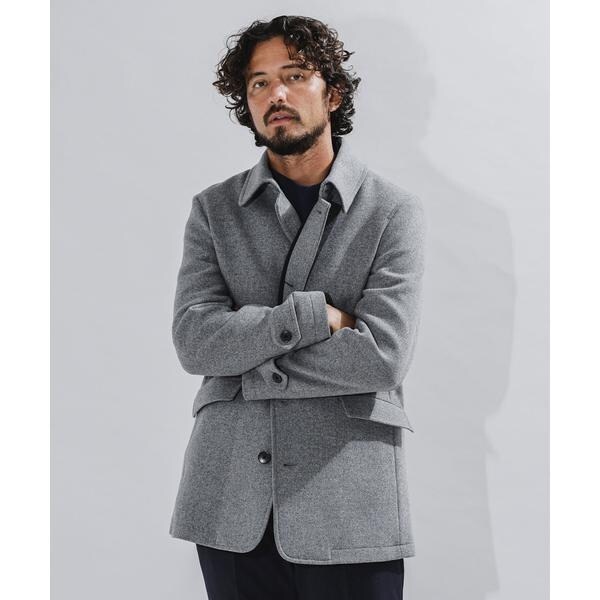 SUPER140'S メルトンシングルPコート | ナノユニバース(NANO