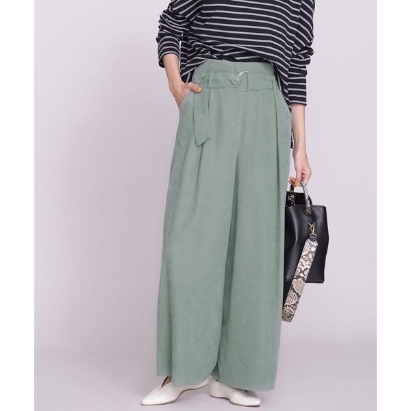 バックサテンピーチタックパンツ バックサテンピーチタックパンツ
