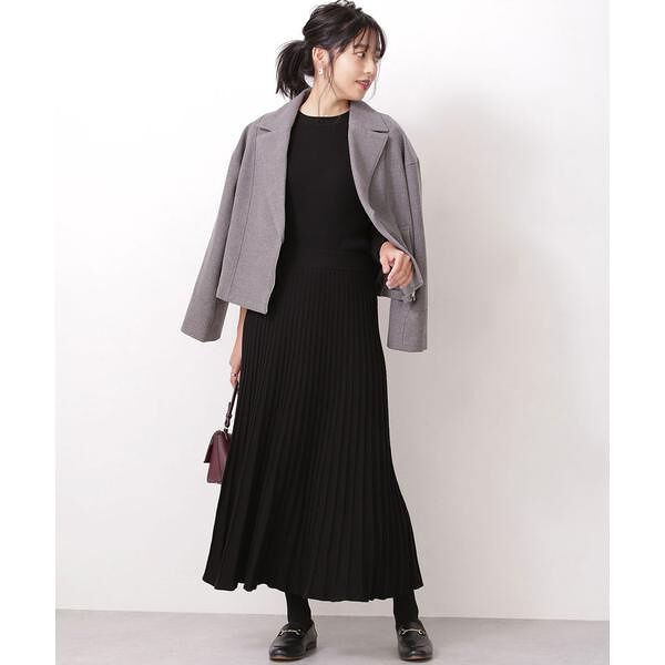 リブニットトップス&スカートセット