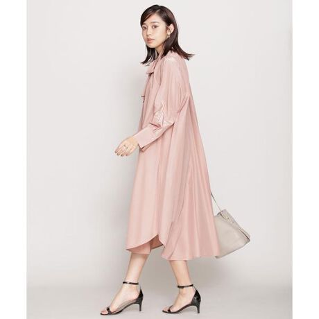 シルキータッチボータイワンピース 長袖 ナノ ユニバース Nano Universe ファッション通販 マルイウェブチャネル