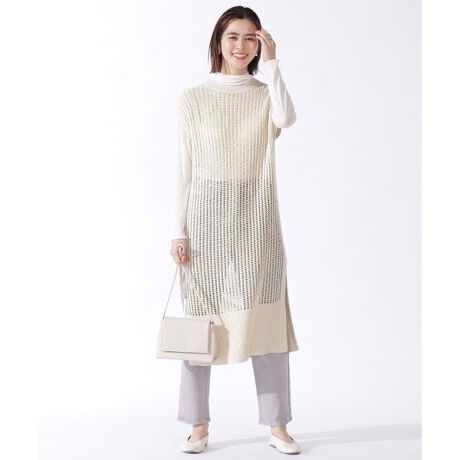 クラフトメッシュニットワンピース ノースリーブ ナノ ユニバース Nano Universe ファッション通販 マルイ ウェブチャネル Cb001 502 03 01