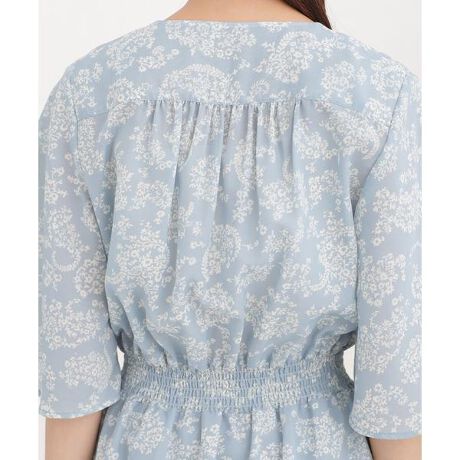 バイカラーフラワーワンピース 半袖 ナノ ユニバース Nano Universe ファッション通販 マルイウェブチャネル