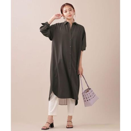 Web限定 バックプリーツシャツワンピース 長袖 ナノ ユニバース Nano Universe ファッション通販 マルイウェブ チャネル Cb002 642 50 01