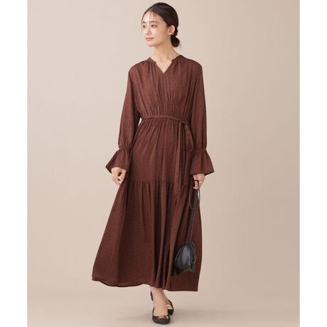 ランダムドットティアードワンピース 長袖 ナノユニバース Nano Universe ファッション通販 マルイウェブチャネル