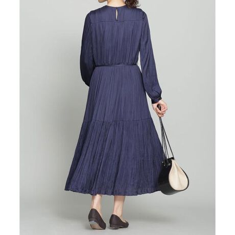 Web限定 ベルト付きプリーツワンピース 長袖 ナノ ユニバース Nano Universe ファッション通販 マルイウェブチャネル